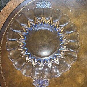 Vintage Martinsville/ Viking Janice Moonlight Blue Handled Platter